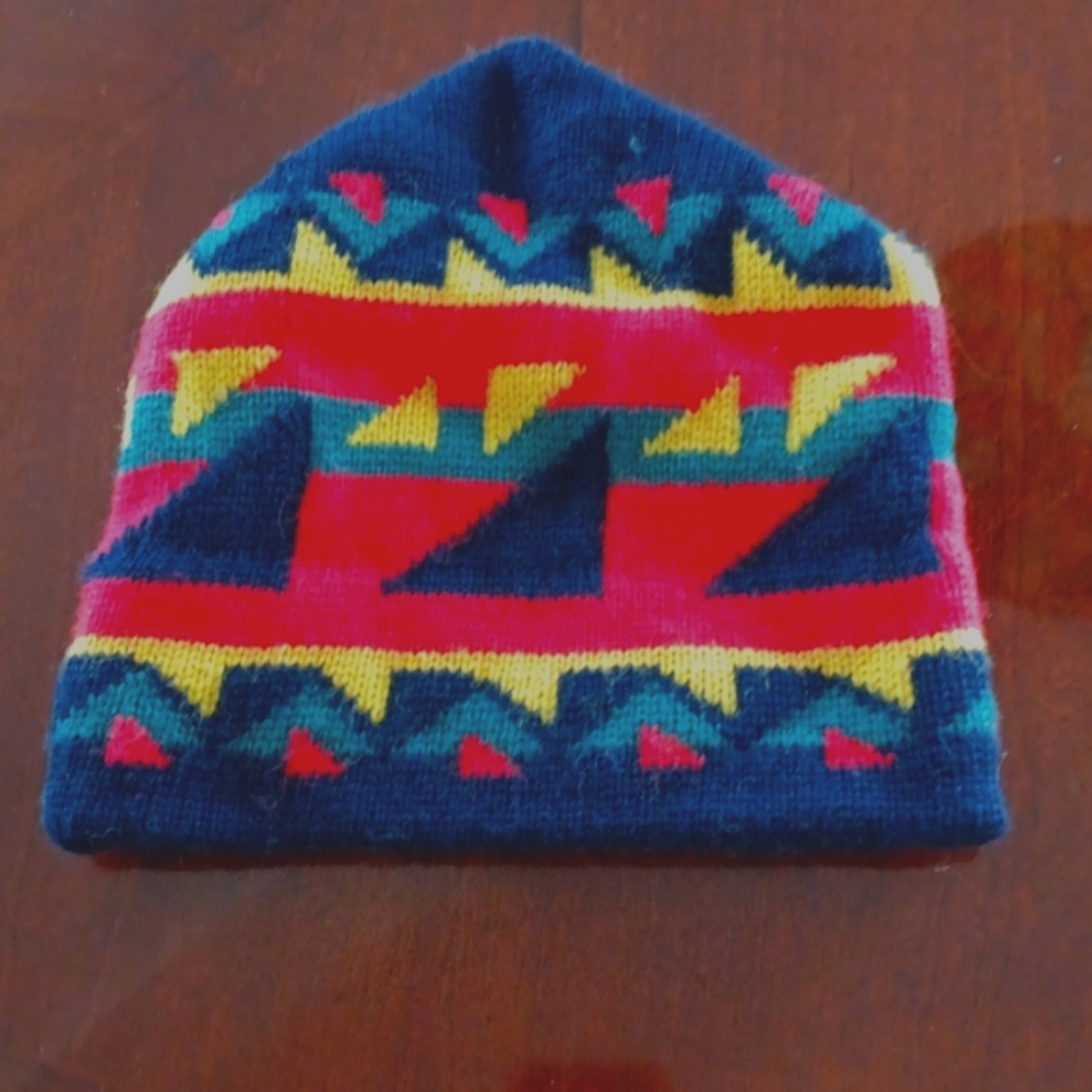 Vintage knit wool igloos beanie colorful hat